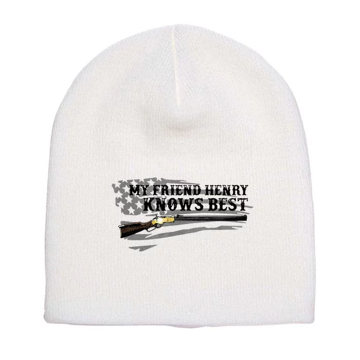 Henry Rifle American Flag Short Acrylic Beanie