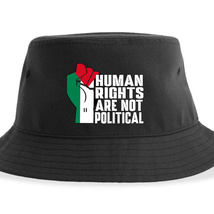 Human Rights Are Not Political Support Palestine And Gaza Sustainable Bucket Hat