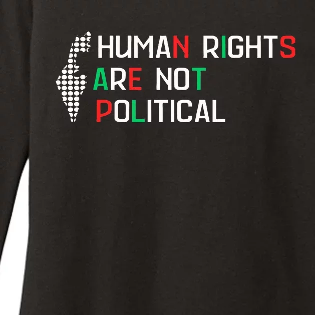 Human Rights Are Not Political Support Palestine Womens CVC Long Sleeve Shirt