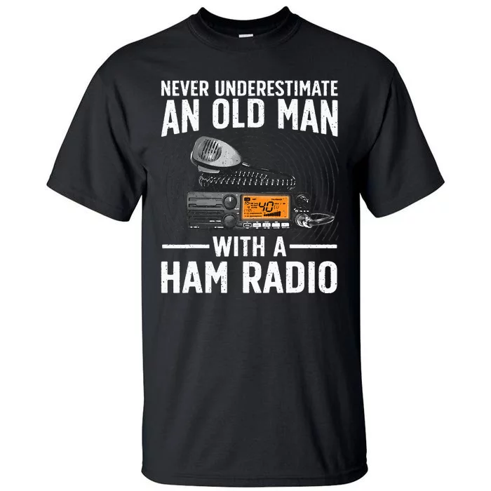 Ham Radio Art For Grandpa Amateur Radio Ham Operator Tall T-Shirt