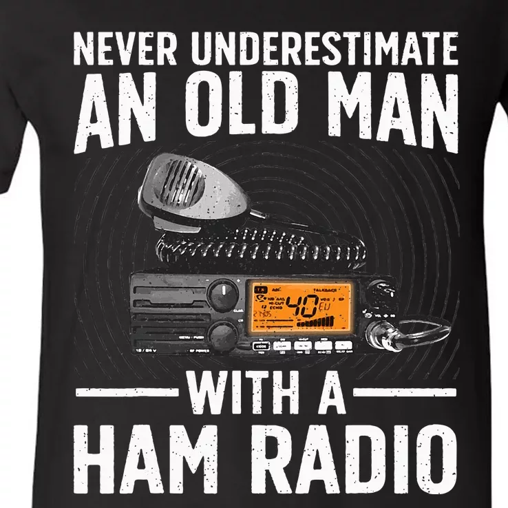 Ham Radio Art For Grandpa Amateur Radio Ham Operator V-Neck T-Shirt