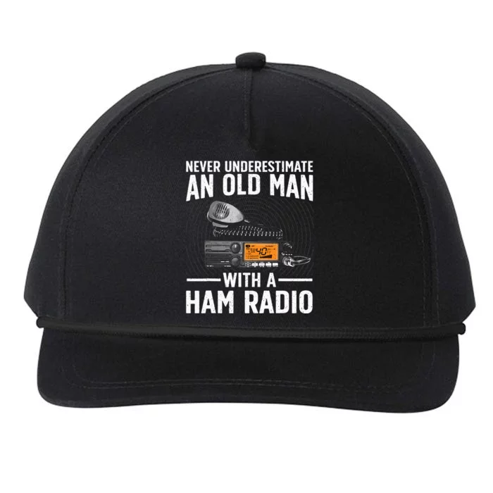 Ham Radio Art For Grandpa Amateur Radio Ham Operator Snapback Five-Panel Rope Hat