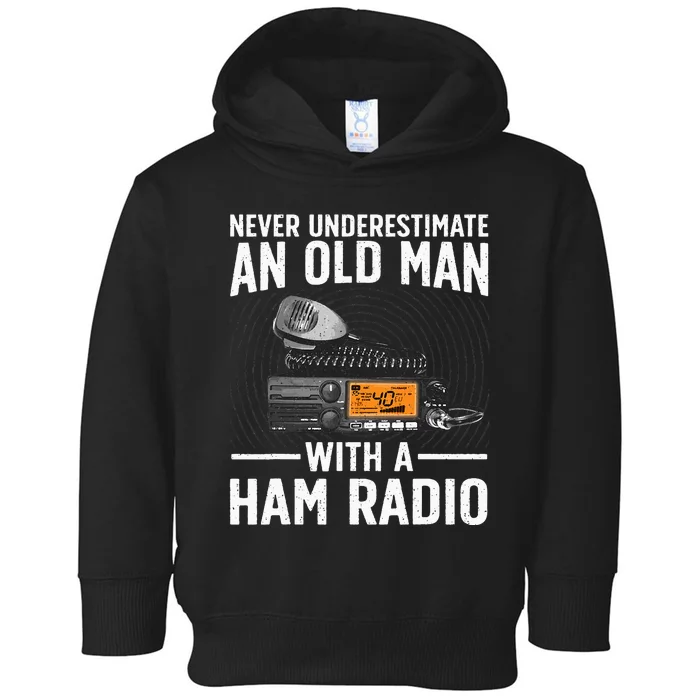 Ham Radio Art For Grandpa Amateur Radio Ham Operator Toddler Hoodie