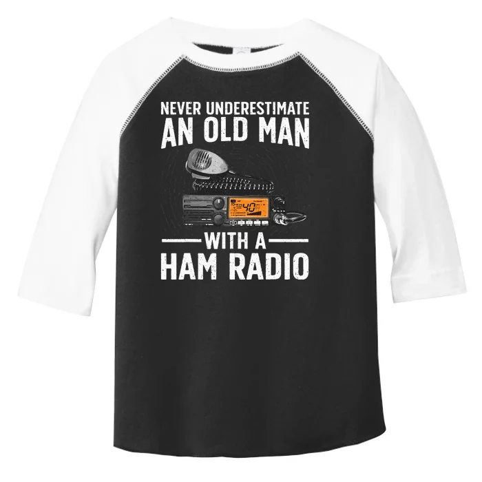 Ham Radio Art For Grandpa Amateur Radio Ham Operator Toddler Fine Jersey T-Shirt