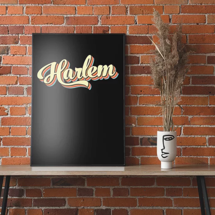 Harlem Retro Art Baseball Font Vintage Poster