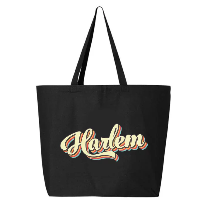 Harlem Retro Art Baseball Font Vintage 25L Jumbo Tote