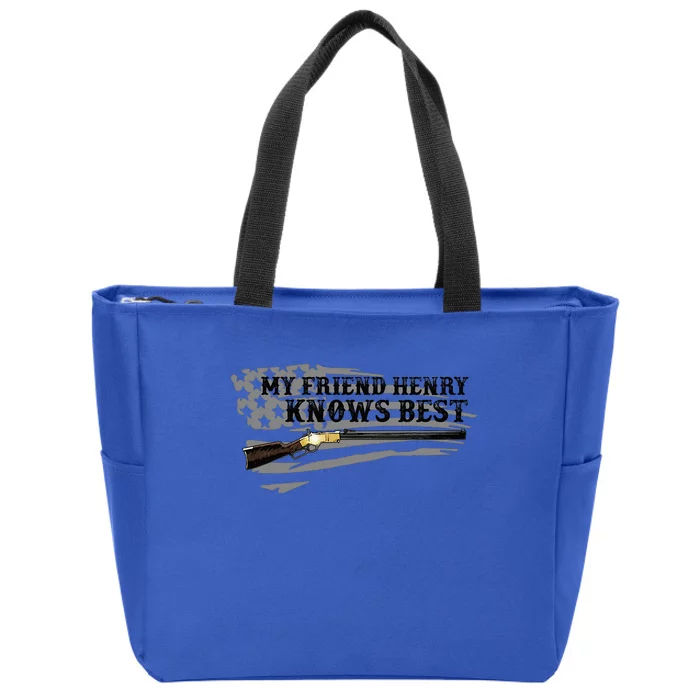 Henry Rifle American flag Zip Tote Bag