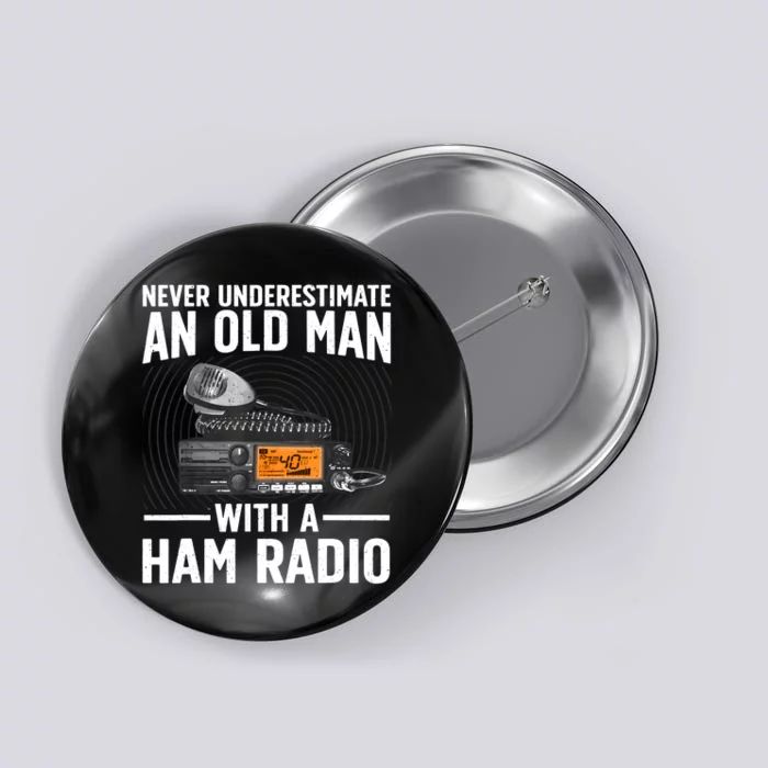 Ham Radio Art For Grandpa Amateur Radio Ham Operator Button