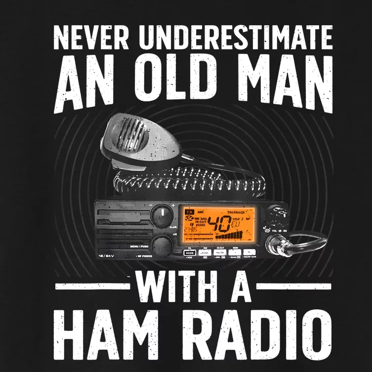 Ham Radio Art For Grandpa Amateur Radio Ham Operator Women's Crop Top Tee