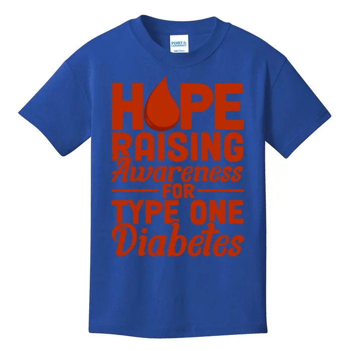 Hope Raising Awareness Diabetes Awareness Funny Gift Kids T-Shirt