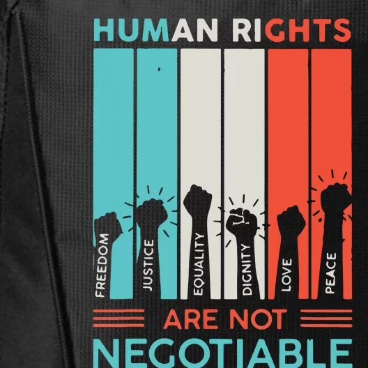 Human Rights Are Not Negotiable City Backpack