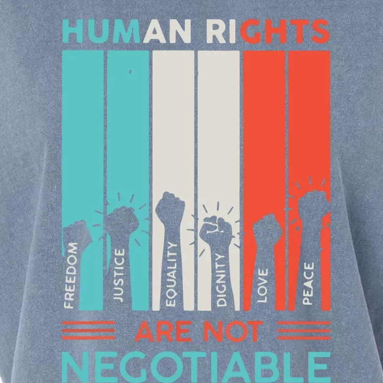 Human Rights Are Not Negotiable Garment-Dyed Women's Muscle Tee