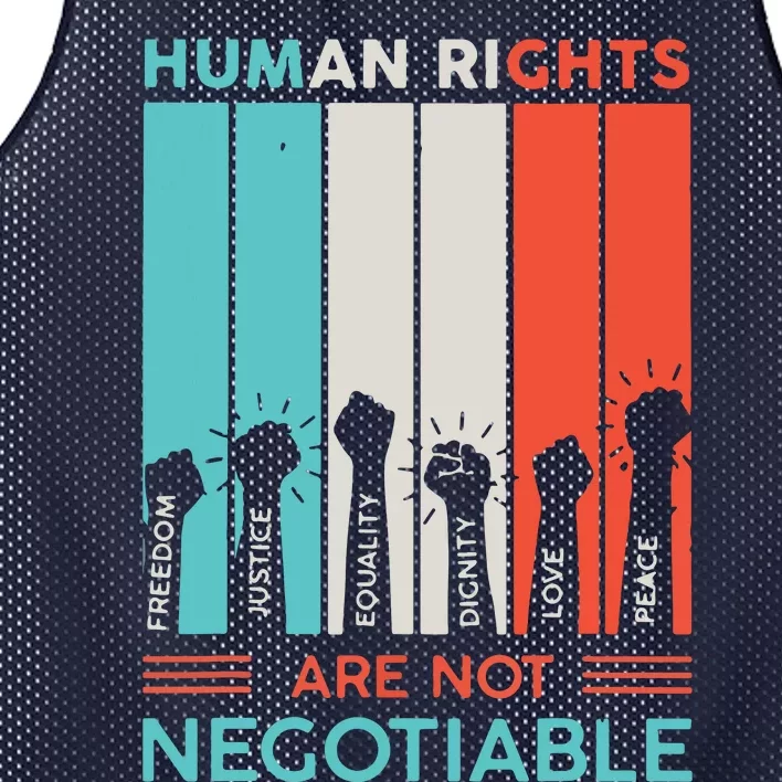 Human Rights Are Not Negotiable Mesh Reversible Basketball Jersey Tank