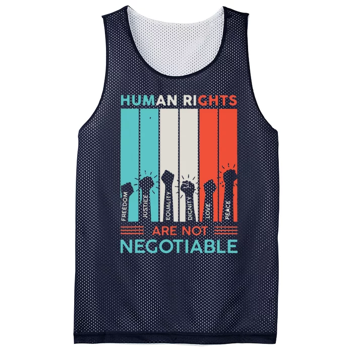 Human Rights Are Not Negotiable Mesh Reversible Basketball Jersey Tank