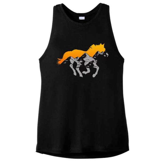 Horse Riding Apparel Mountain And Horse Ladies Tri-Blend Wicking Tank