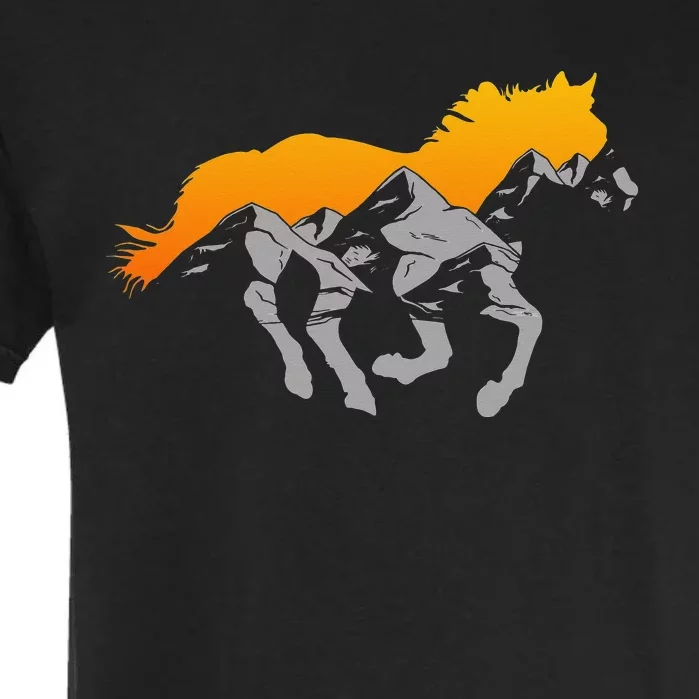 Horse Riding Apparel Mountain And Horse Garment-Dyed Heavyweight T-Shirt