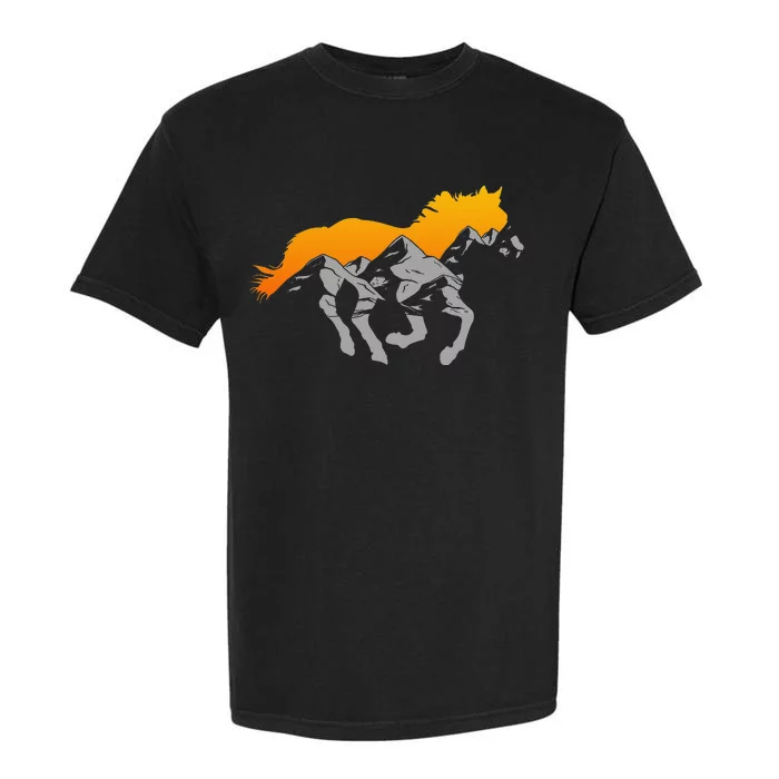 Horse Riding Apparel Mountain And Horse Garment-Dyed Heavyweight T-Shirt