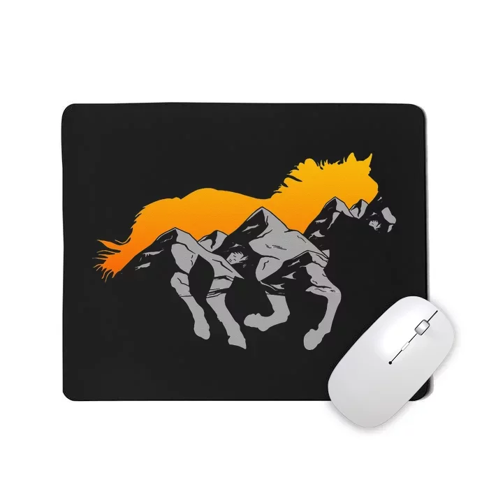 Horse Riding Apparel Mountain And Horse Mousepad