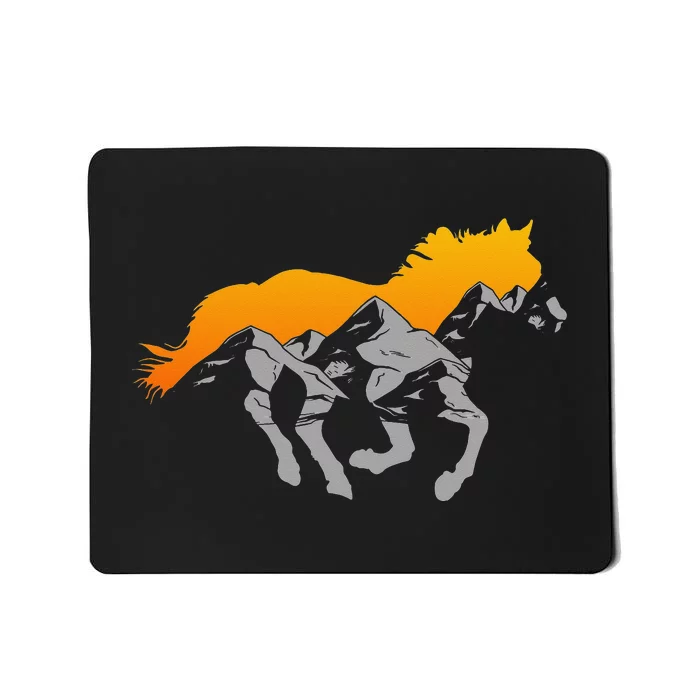 Horse Riding Apparel Mountain And Horse Mousepad