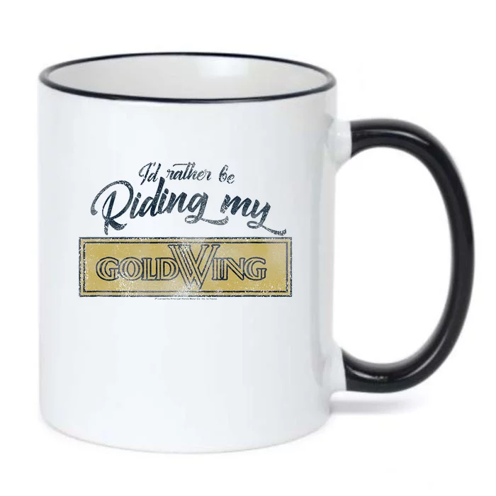 Honda Rather Be Riding My Gold Wing Black Color Changing Mug