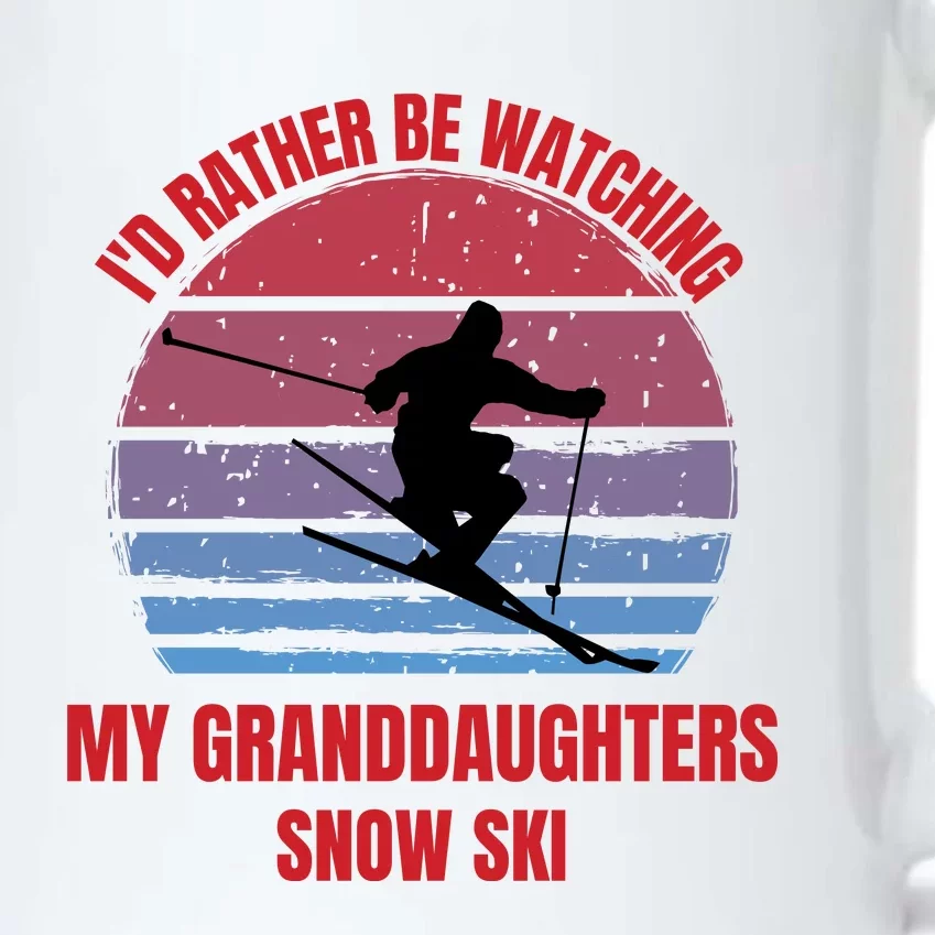 Heartfelt Rather Be Watching Granddaughters Snow Ski Black Color Changing Mug