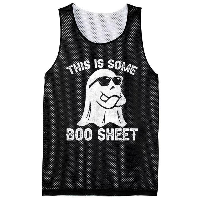 Halloween Retro Boo Ghost This Is Some Boo Sheet Mesh Reversible Basketball Jersey Tank