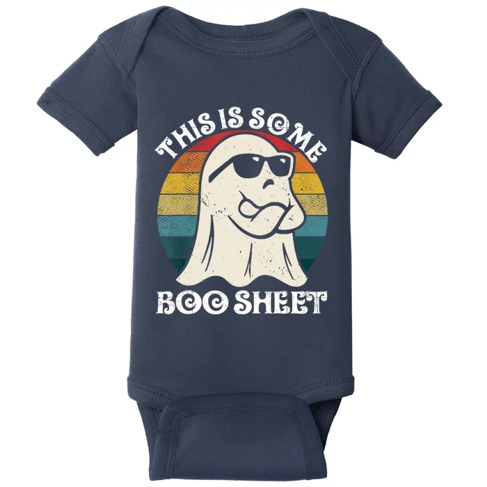 Halloween Retro Boo Ghost This Is Some Boo Sheet Baby Bodysuit