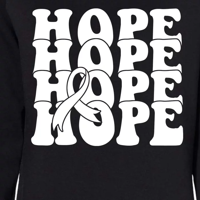 Hope Ribbon Breast Cancer Awareness Month Womens California Wash Sweatshirt