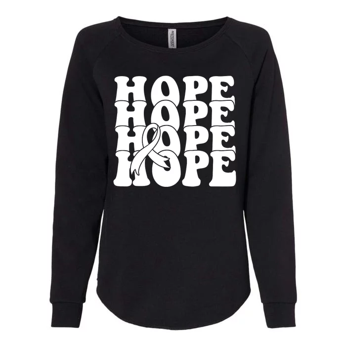 Hope Ribbon Breast Cancer Awareness Month Womens California Wash Sweatshirt