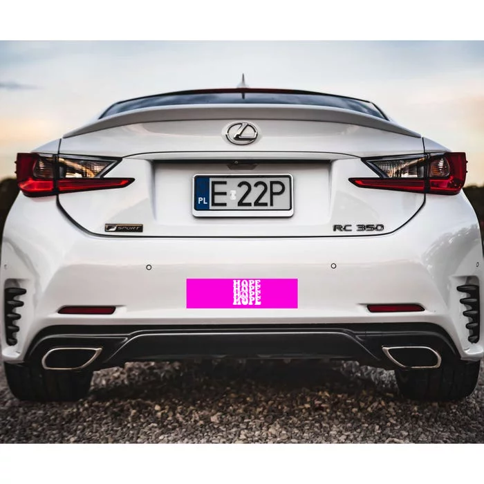 Hope Ribbon Breast Cancer Awareness Month Bumper Sticker