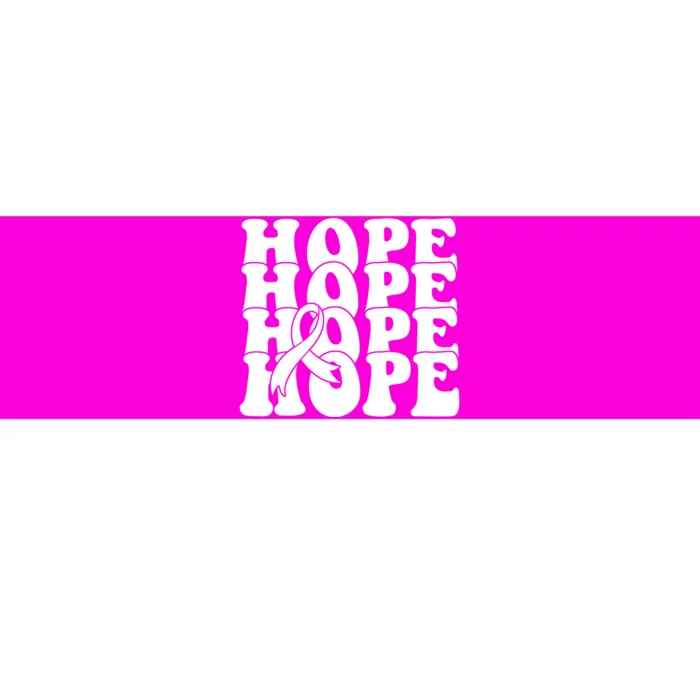 Hope Ribbon Breast Cancer Awareness Month Bumper Sticker