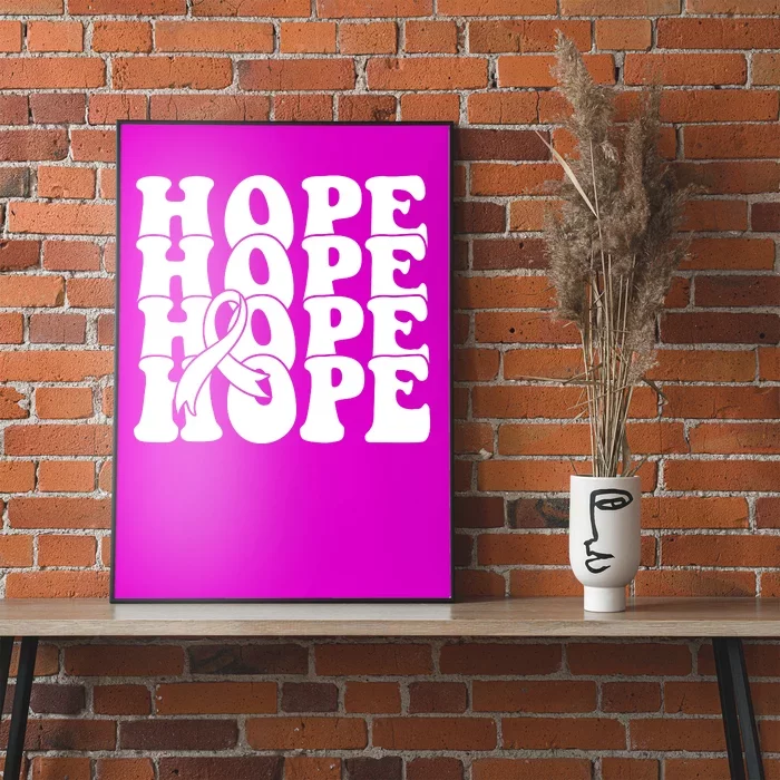 Hope Ribbon Breast Cancer Awareness Month Poster