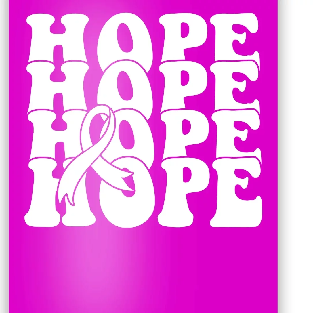 Hope Ribbon Breast Cancer Awareness Month Poster