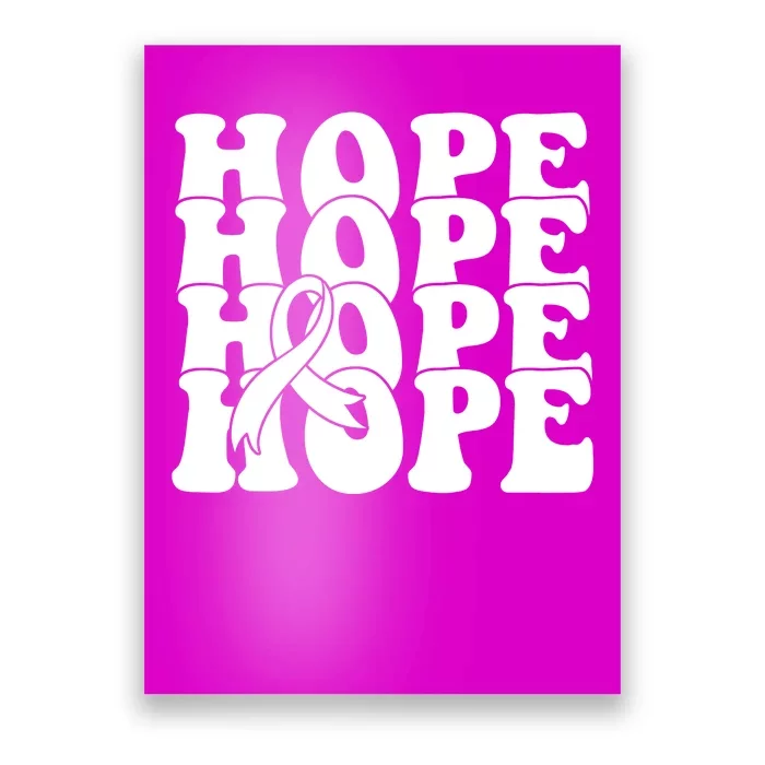 Hope Ribbon Breast Cancer Awareness Month Poster