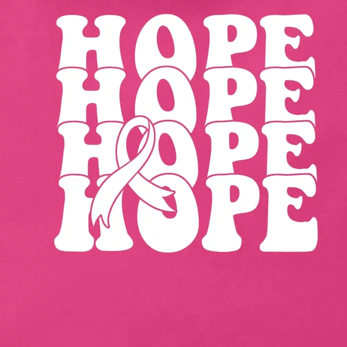 Hope Ribbon Breast Cancer Awareness Month Zip Tote Bag