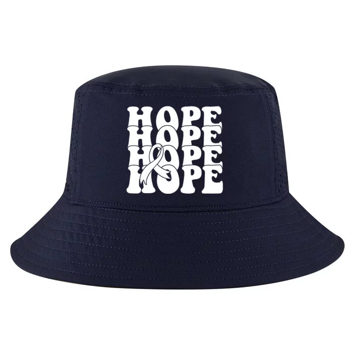 Hope Ribbon Breast Cancer Awareness Month Cool Comfort Performance Bucket Hat