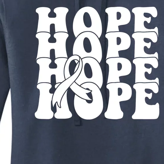 Hope Ribbon Breast Cancer Awareness Month Women's Pullover Hoodie