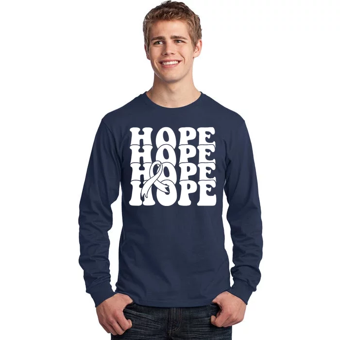 Hope Ribbon Breast Cancer Awareness Month Tall Long Sleeve T-Shirt