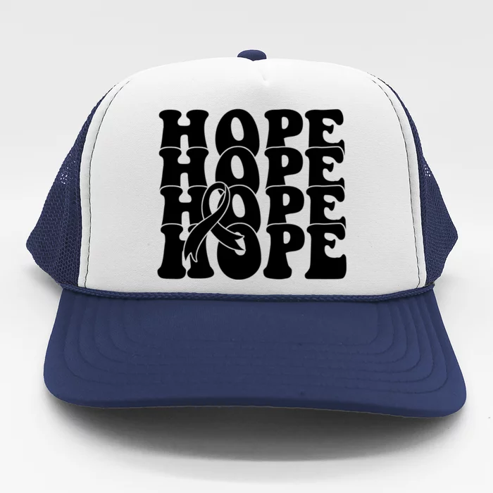 Hope Ribbon Breast Cancer Awareness Month Trucker Hat