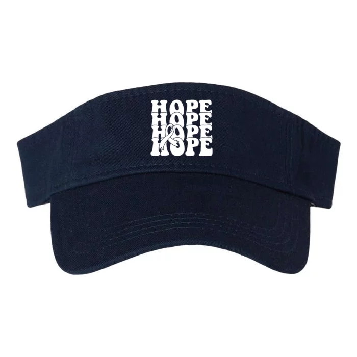 Hope Ribbon Breast Cancer Awareness Month Valucap Bio-Washed Visor