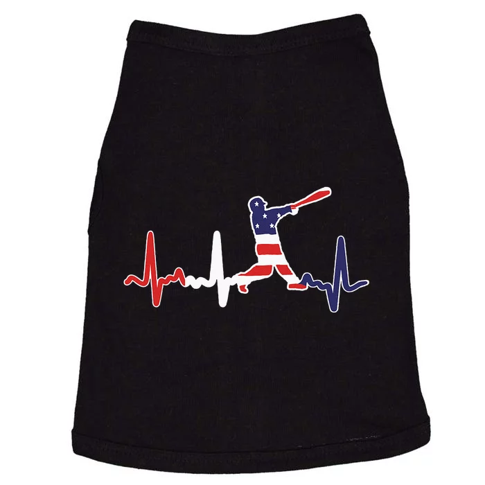 Home Run Baseball Flag Baseball Heartbeat Doggie Tank