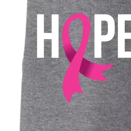 Hope Ribbon Breast Cancer Awareness Month Doggie 3-End Fleece Hoodie