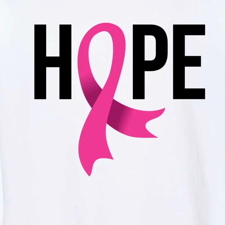 Hope Ribbon Breast Cancer Awareness Month Garment-Dyed Sweatshirt