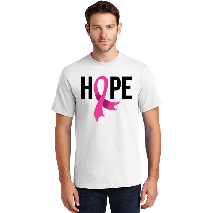 Hope Ribbon Breast Cancer Awareness Month Tall T-Shirt