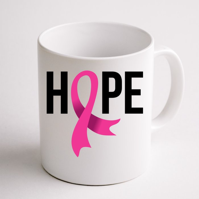 Hope Ribbon Breast Cancer Awareness Month Front & Back Coffee Mug