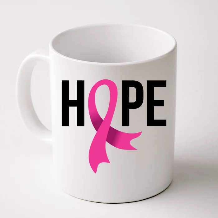 Hope Ribbon Breast Cancer Awareness Month Front & Back Coffee Mug