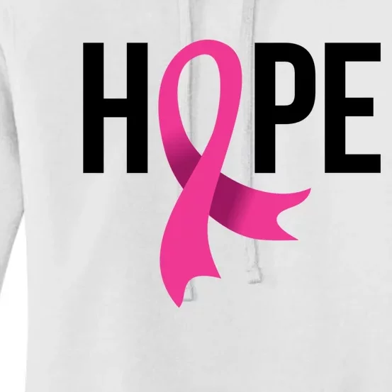 Hope Ribbon Breast Cancer Awareness Month Women's Pullover Hoodie