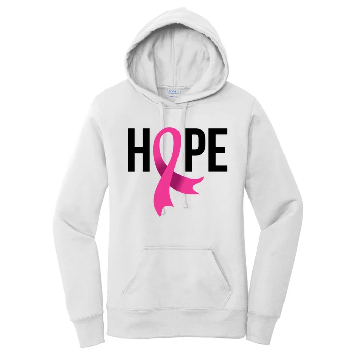 Hope Ribbon Breast Cancer Awareness Month Women's Pullover Hoodie