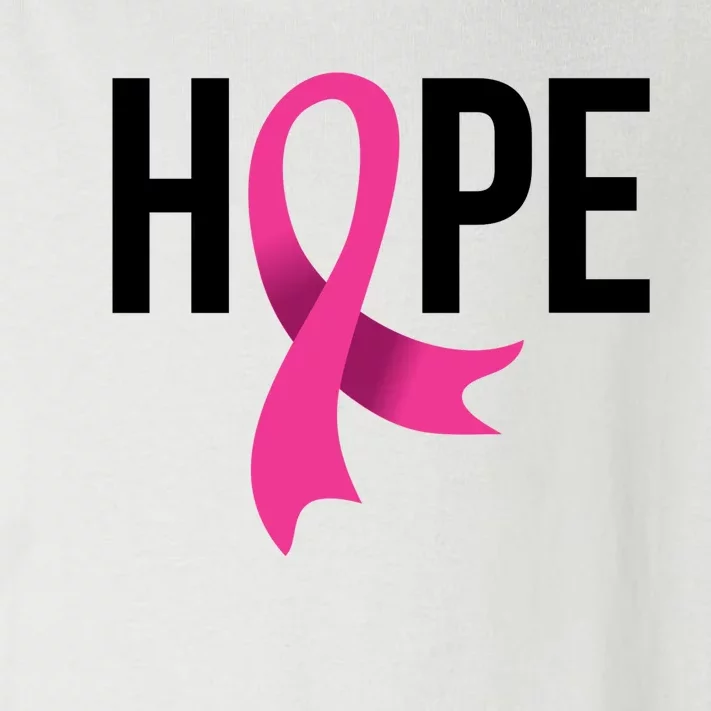 Hope Ribbon Breast Cancer Awareness Month Toddler Long Sleeve Shirt