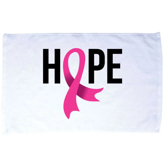 Hope Ribbon Breast Cancer Awareness Month Microfiber Hand Towel